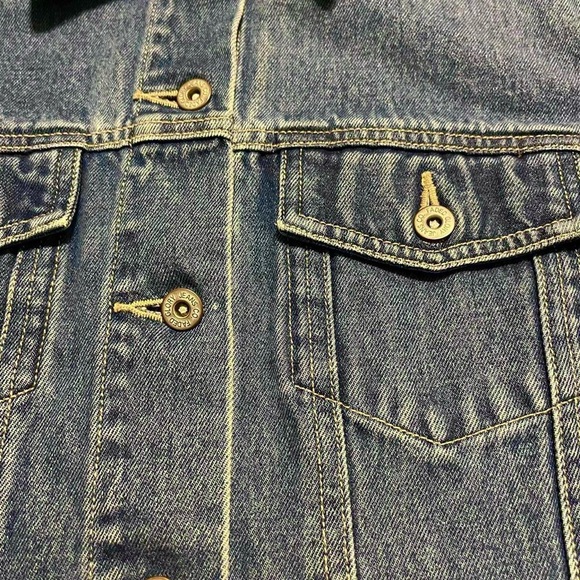 Vintage Faded Glory Trucker Button Down Denim Jean Jacket Y2K - Picture 3 of 8